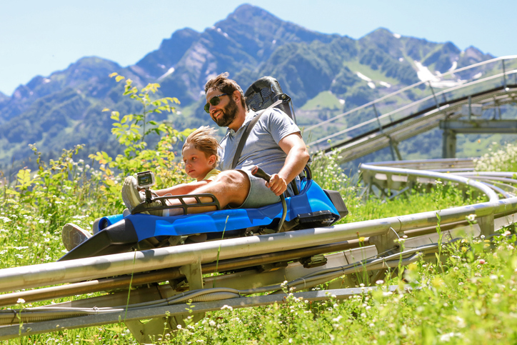 Sommerrodelbahn in der Nähe des Mittelrheins